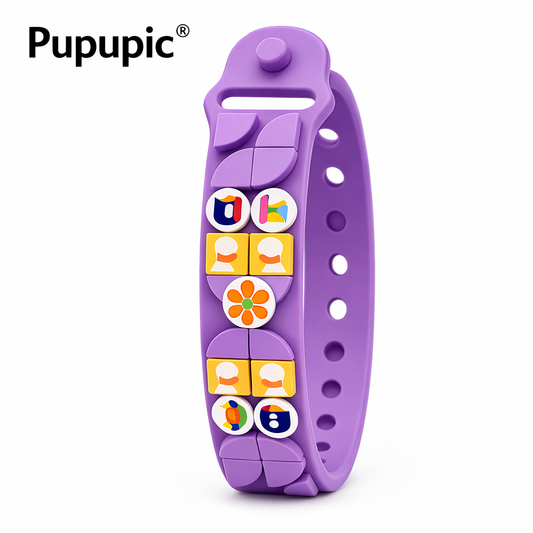 Pupupic® DIY Small Particle Building Blocks Bracelet | Creative Kids Wearable Toy