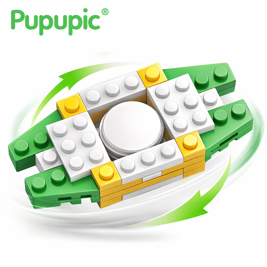 Pupupic® DIY Kids Spinning Top Toy | Detachable Building Blocks Assembly Educational Puzzle Toy